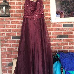 Long Custom Corset Lace Up Evening Dress by Dave and Johnny